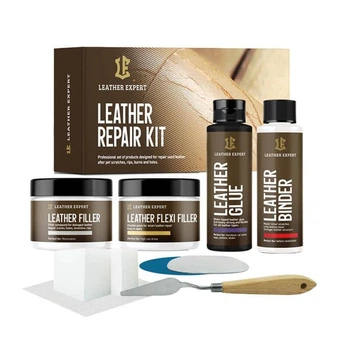 Набір для реставрації шкіри Flexi Leather Expert для ремонту керма з палітуркою та клеєм 150 мл