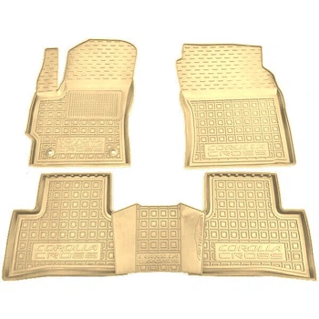 Коврики в салон для авто Toyota Corolla Cross (с 2022 г.) (гибрид) полиуретан ( AVTO-Gumm ) бежевые - b11976