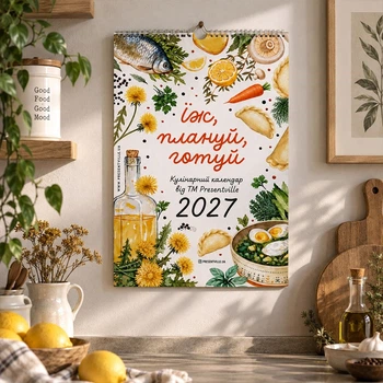Настінний календар-планер Presentville Їж Плануй Готуй 2027 (KPL_27NG001)