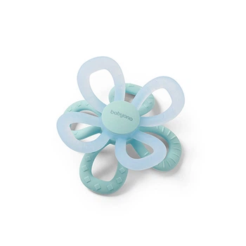 Прорезыватель для зубов силиконовый Цветочек Flower 9×9 см BabyOno 1596/02 голубой