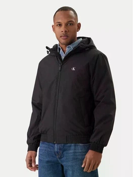 Чоловіча куртка Calvin Klein Hooded Ripstop Harrington, чорна - L