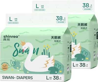 Подгузники-трусики Shinrea Swan L (8-10 кг), 76 шт