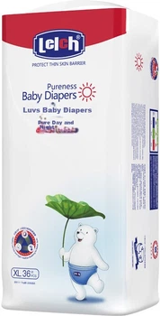 Подгузники Lelch Day And Night Pure XL (12-17 кг), 36 шт