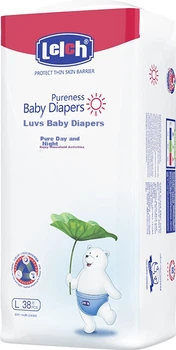 Подгузники Lelch Day And Night Pure L (9-14 кг), 38 шт