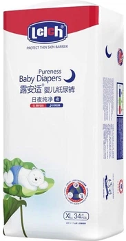 Подгузники ночные Lelch Day And Night Pure XL (12-17 кг), 34 шт