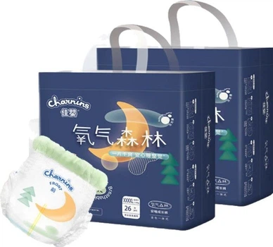 Подгузники-трусики ночные Jiaying Кислородный лес 5XL (от 22 кг), 48 шт