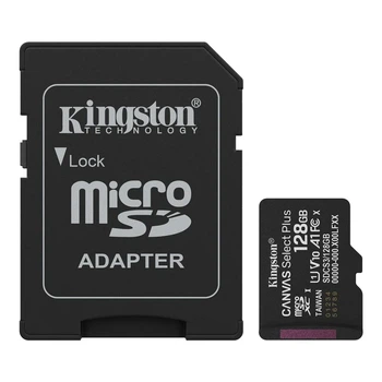 Карта пам'яті microSDXC Kingston Canvas Select Plus 128 ГБ, U1 V10 A1, з SD-адаптером