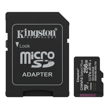 Карта пам'яті microSDXC Kingston Canvas Select Plus 256 GB class 10 A1 до 150 МБ/с з SD-адаптером