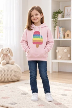 Худі дитяче для дівчинки “Pop It Ice Cream” Kiddo рожевий 104 см