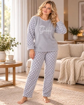 Женская теплая флисовая пижама Forever Grateful big size 3XL SNC3025