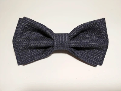 Бабочка Major Style синяя однотонная шерсть Г136