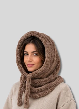 Женский капюшон-хомут (one-size) Мокко