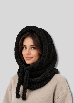 Женский капюшон-хомут (one-size) Черный