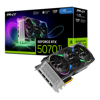 Відеокарта GeForce RTX 5070 Ti 16GB PNY Epic-X RGB Triple Fan OC (VCG5070T16TFXXPB1-O)