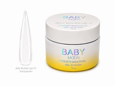 Гель-желе для наращивания ногтей BABY Moon Jelly Builder Gel №01, 15 мл