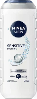 Гель для душу NIVEA MEN Sensitive Soothing 5 в 1 для чутливої шкіри 500 мл (4005808810840)