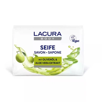 Крем-мило туалетне LACURA Body Creamy Soap з оливковою олією та алое вера 150 г (4069365360934)
