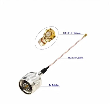 Кабель пигтейл N Type Male - U. fl IPX IPEX RG178 30 см