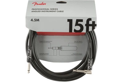 Кабель инструментальный FENDER CABLE PROFESSIONAL SERIES ANGLED 15' BLACK