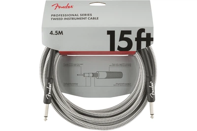 Кабель инструментальный FENDER CABLE PROFESSIONAL SERIES 15' WHITE TWEED