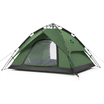 Палатка четырёхместная автоматическая Naturehike NH21ZP008 тёмно-зелёная