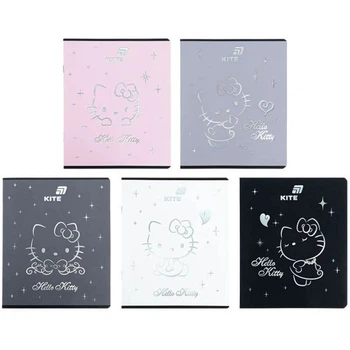 Зошит 12 аркуші, клітинка, софт тач + фольга, Hello Kitty-1 Kite HK26-238-1