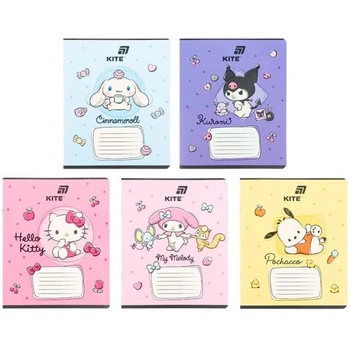 Зошит 18 арк., клітинка, софт тач + УФ лак, Hello Kitty-2 Kite HK26-236-2