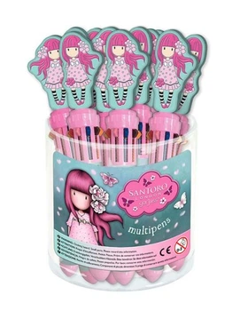 Різнокольорова мульти-ручка Santoro Sparkle & Bloom з топпером 1043GJD01