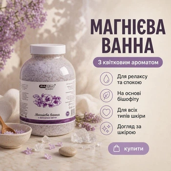 Магниевые ванны Бишофит Полтавский BishEffect с ароматом цветов 1000 г