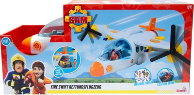 Samolot ratunkowy Simba Brandweerman Sam Swift z figurką, światło i dźwięk (4006592087791)