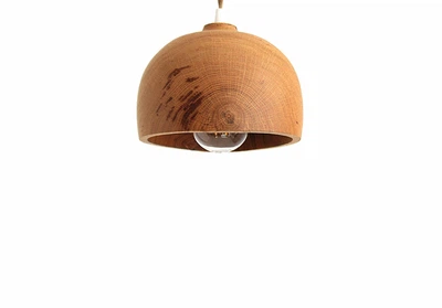 Люстра из дуба ручной работы, диаметр 18 см, высота 12 см (1129)