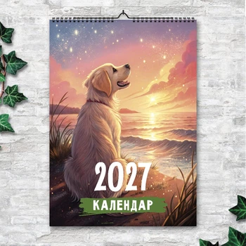 Календарь A3 перекидной настенный Лабрадор ретривер 13 листов ENTERSTORE (art. 269041)