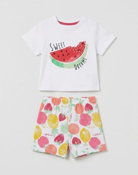 Дитячий комплект (футболка+шорти) для дівчинки Primark 80 см Білий (0658)