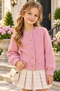 Кардиган Cozy Alpaca Kiddo розовый 146 см