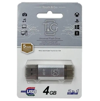 Флешка USB 4GB T&G Type-C 009 Star срібло