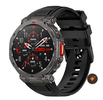 Мужские умные часы Uwatch Ultra Special Edition спортивные черные Bluetooth AMOLED сенсорные Vwar (408603)