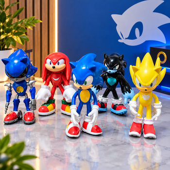 Набор фигурок Sonic the Hedgehog 6 героев 11 см Соник, Тейлз, Наклз, Руж, Металл Соник, Доктор Эггман Подвижные фигурки
