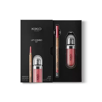 Набір для губ Kiko Milano Lip Combo Set 01: блиск для губ 3D Hydra Lipgloss 17 і олівець для губ 504