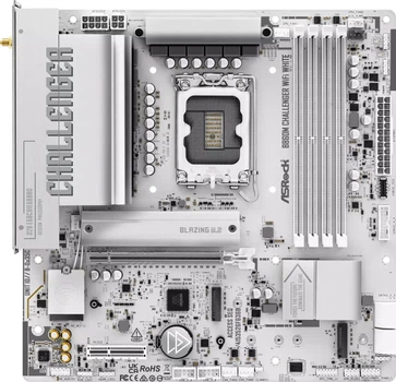 Материнська плата ASRock B860M Challenger WiFi White (s1851, Intel B860, PCI-Ex16)