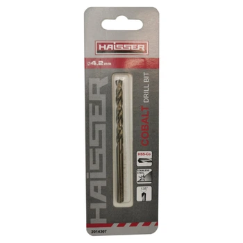 Свердло по металу HSS COBALT INDUSTRIAL Haisser 4.2х43х75мм DIN 338 уп.1шт