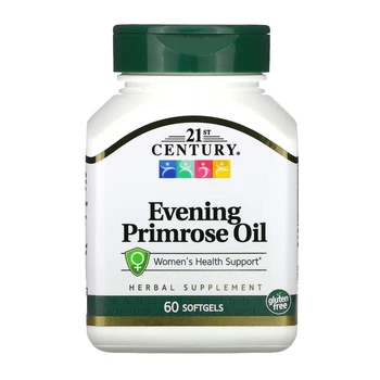 Олія примули вечірньої 21st Century Evening Primrose Oil 60 м’яких капсул (2023-10-7124)