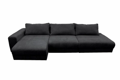 Диван угловой HF Спарк 3700х1850х720 мм Allure Premium Black (HF2120)