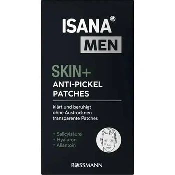 Мужские патчи от прыщей и недостатков Isana Men Skin+ Anti-Pickel Patches 36 шт