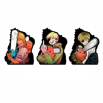 Голографическая наклейка Человек-бензопила Дэнджи Chainsaw Man Denji 10 х 12 см(MS_CD82EEE53B9C)