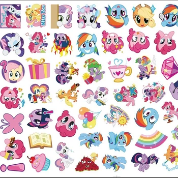 Стікерпак наклейок My Little Pony, 60 шт, різні кольори(MS_9773F544810D)
