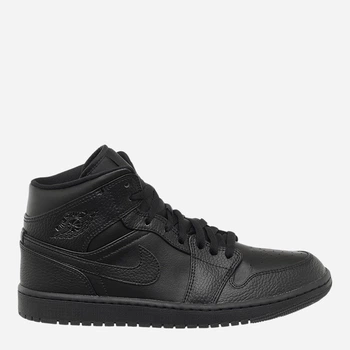 Мужские кеды высокие Jordan 1 Mid 554724-091 41 (8US) 26 см Triple Black (193658124218)