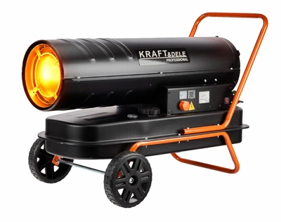 Дизельная тепловая пушка 35000 Вт Kraft&Dele KD11711 с автоматическим термостатом и воздушным потоком 720 м³/час для склада, мастерских и хозяйственных зон