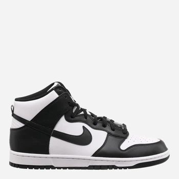 Мужские кеды кожаные высокие Nike Dunk High Retro DD1399-105 42 (8.5US) 26.5 см Черно-белые (195238789633)
