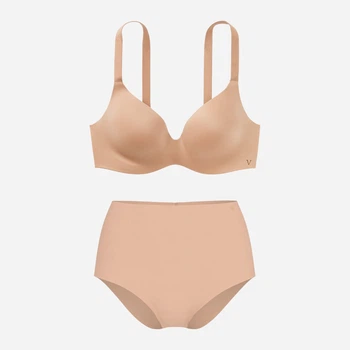 Комплект женского белья (бюстгальтер + трусики макси) Victoria's Secret 195219323 44C/2XL Бежевый (1162695066)