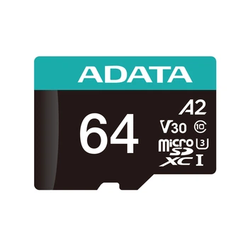 Карта пам'яті microSDXC ADATA Premier Pro 64 ГБ Class 10 UHS-I U3 V30 до 100 МБ/с з SD-адаптером
